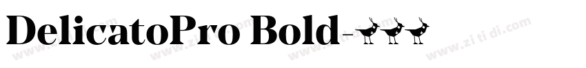 DelicatoPro Bold字体转换
